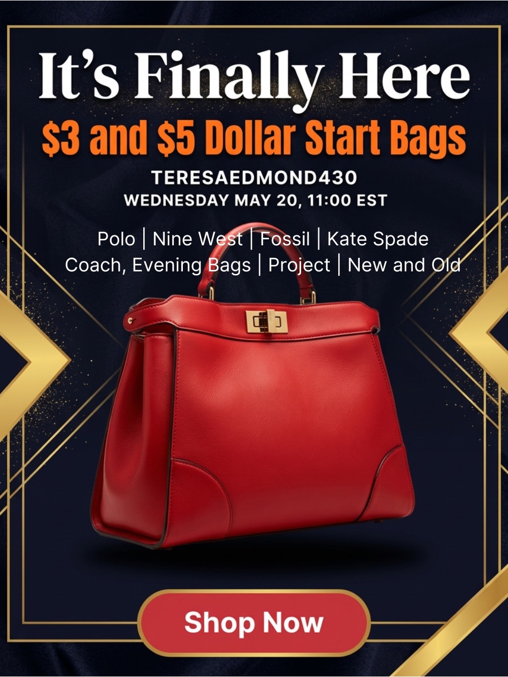 $3 for $5 SALE on Bags old and new, evening and project.
